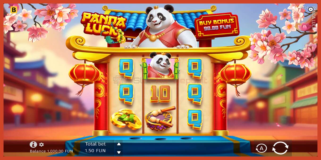 Pamja e ekranit të slotit: Panda Luck pa depozitë, numri - 2