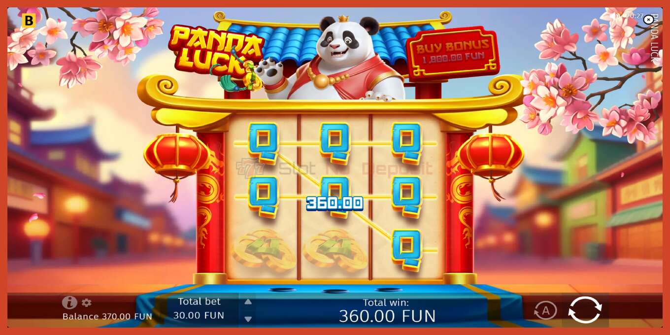 Pamja e ekranit të slotit: Panda Luck pa depozitë, numri - 3