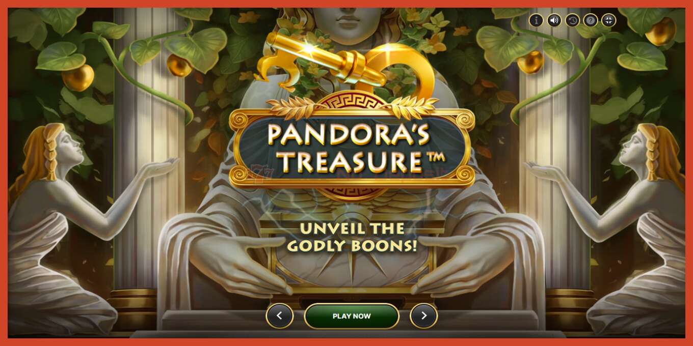 老虎机截图: Pandoras Treasure 没有押金, 数字 - 1