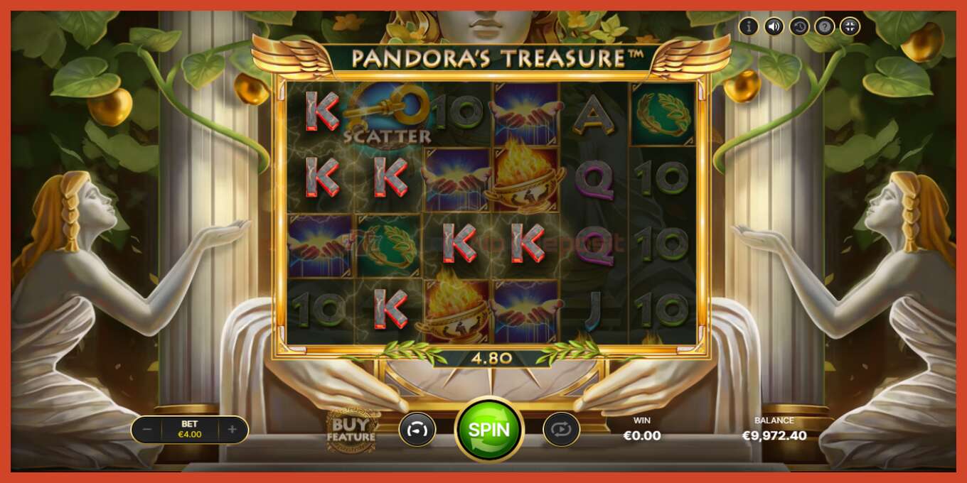 老虎机截图: Pandoras Treasure 没有押金, 数字 - 3