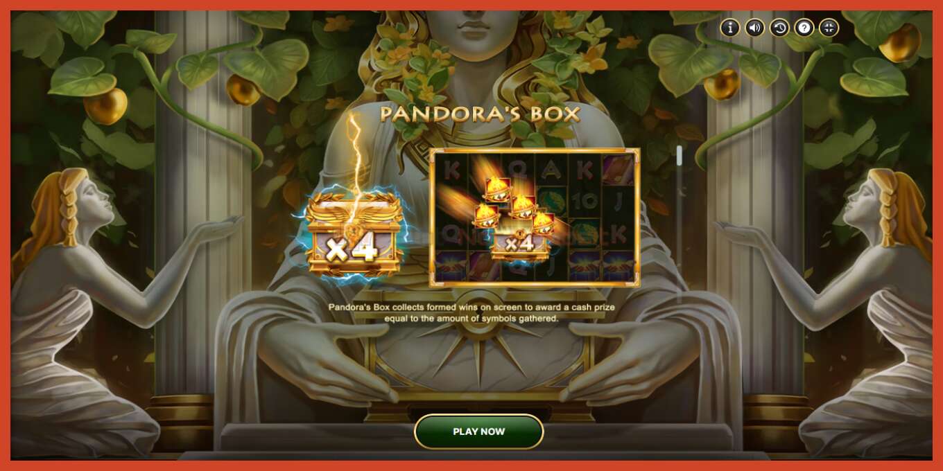 老虎机截图: Pandoras Treasure 没有押金, 数字 - 5