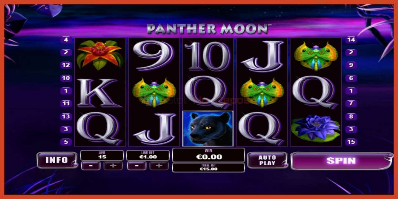 Slot screenshot: Panther Moon no deposit, number - 1