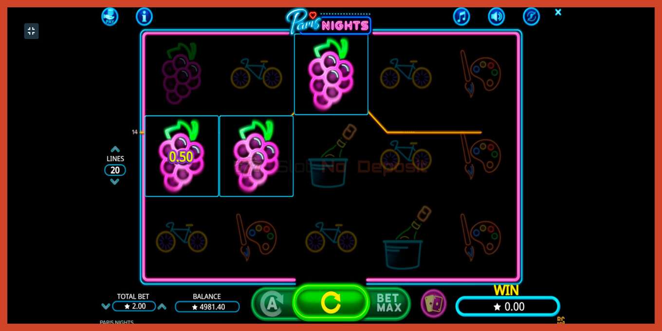 Slot screenshot: Paris Nights no deposit, number - 4