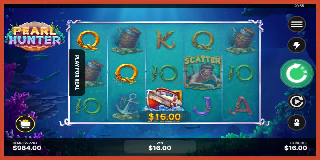 Slot screenshot: Pearl Hunter no deposit, number - 5