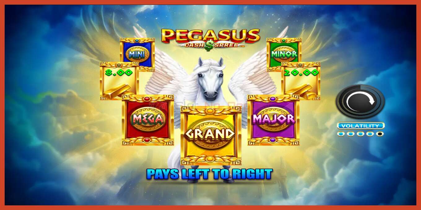 Slot screenshot: Pegasus Cash Spree no deposit, number - 1