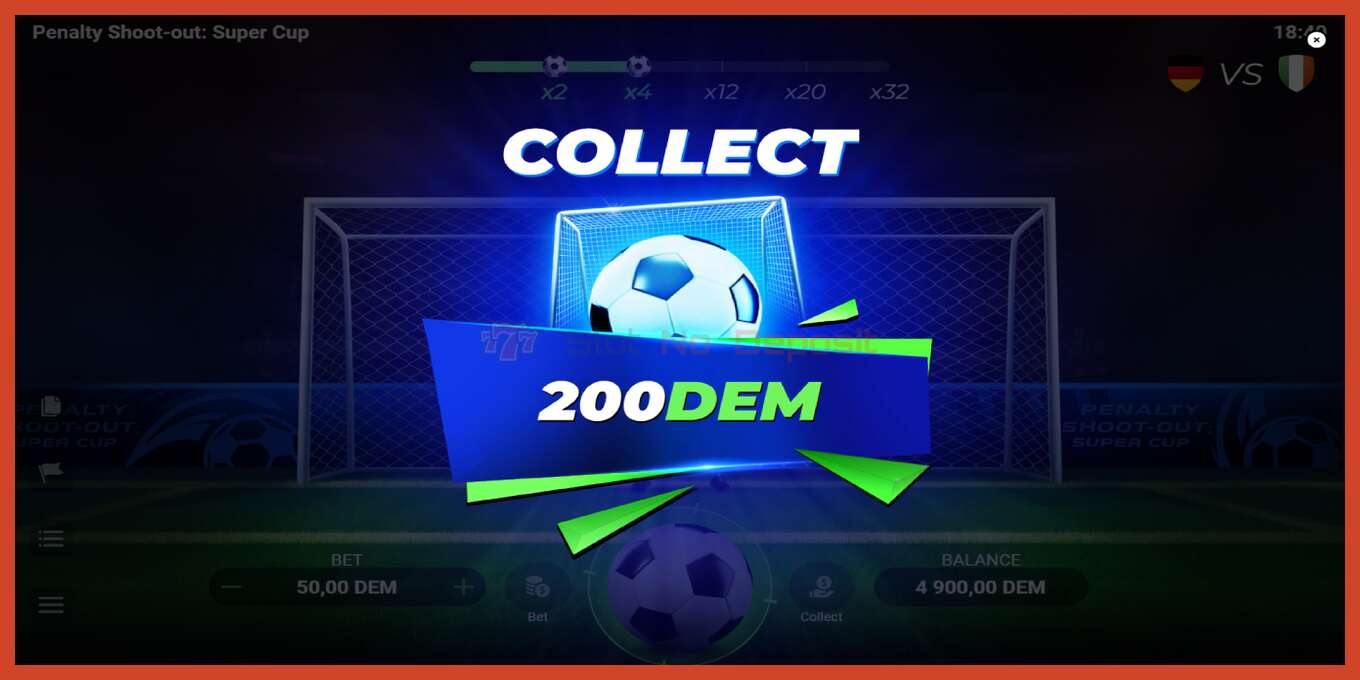 Slot screenshot: Penalty Shoot-Out: Super Cup no deposit, number - 3