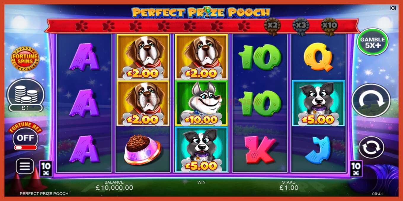 Slot screenshot: Perfect Prize Pooch no deposit, number - 2