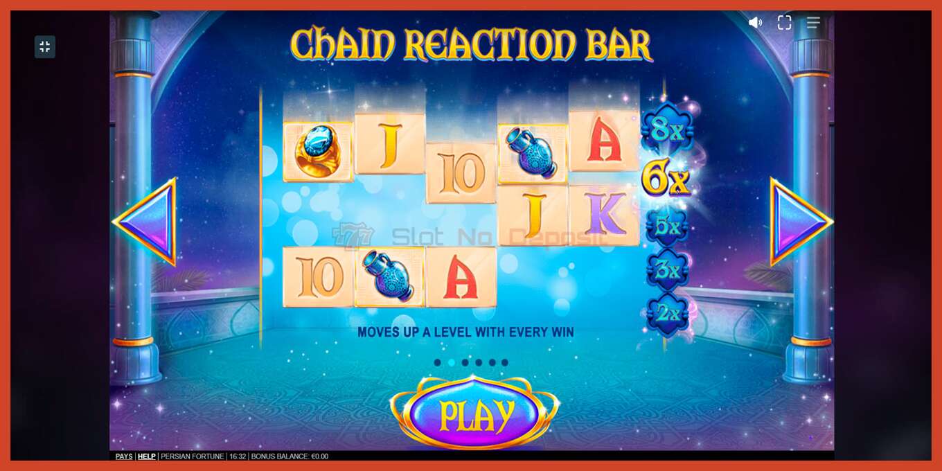 Slot screenshot: Persian Fortune no deposit, number - 1