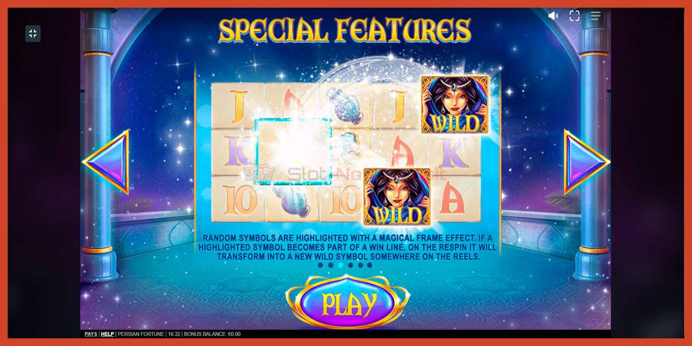 Slot screenshot: Persian Fortune no deposit, number - 2