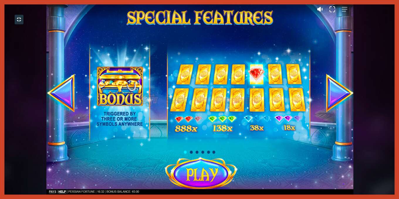 Slot screenshot: Persian Fortune no deposit, number - 10