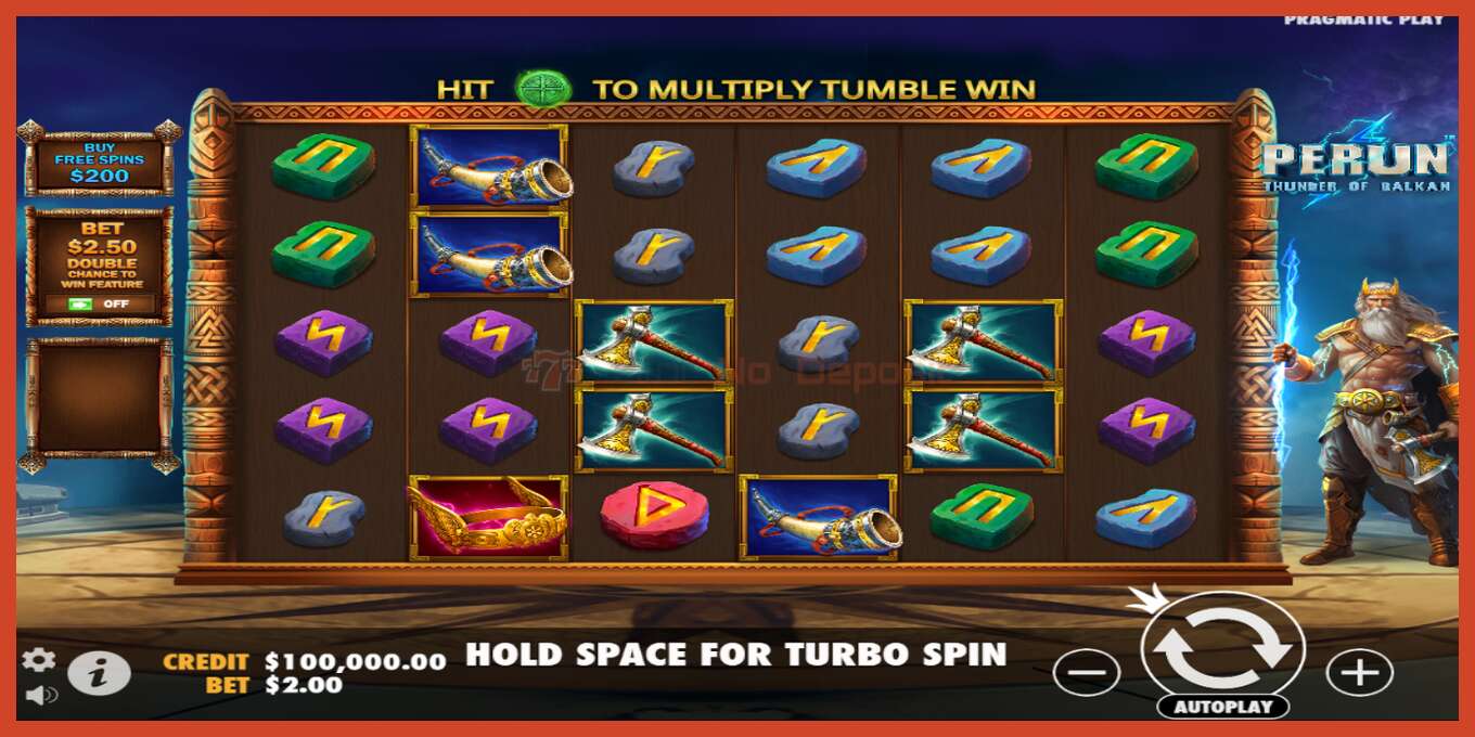 Slot screenshot: Perun - Thunder of Balkan no deposit, number - 1