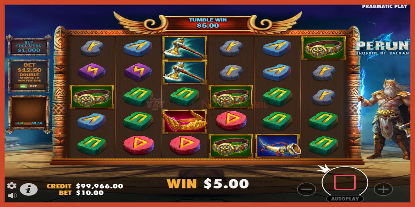 Slot screenshot: Perun - Thunder of Balkan no deposit, number - 2