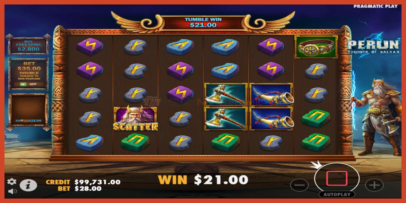 Slot screenshot: Perun - Thunder of Balkan no deposit, number - 4