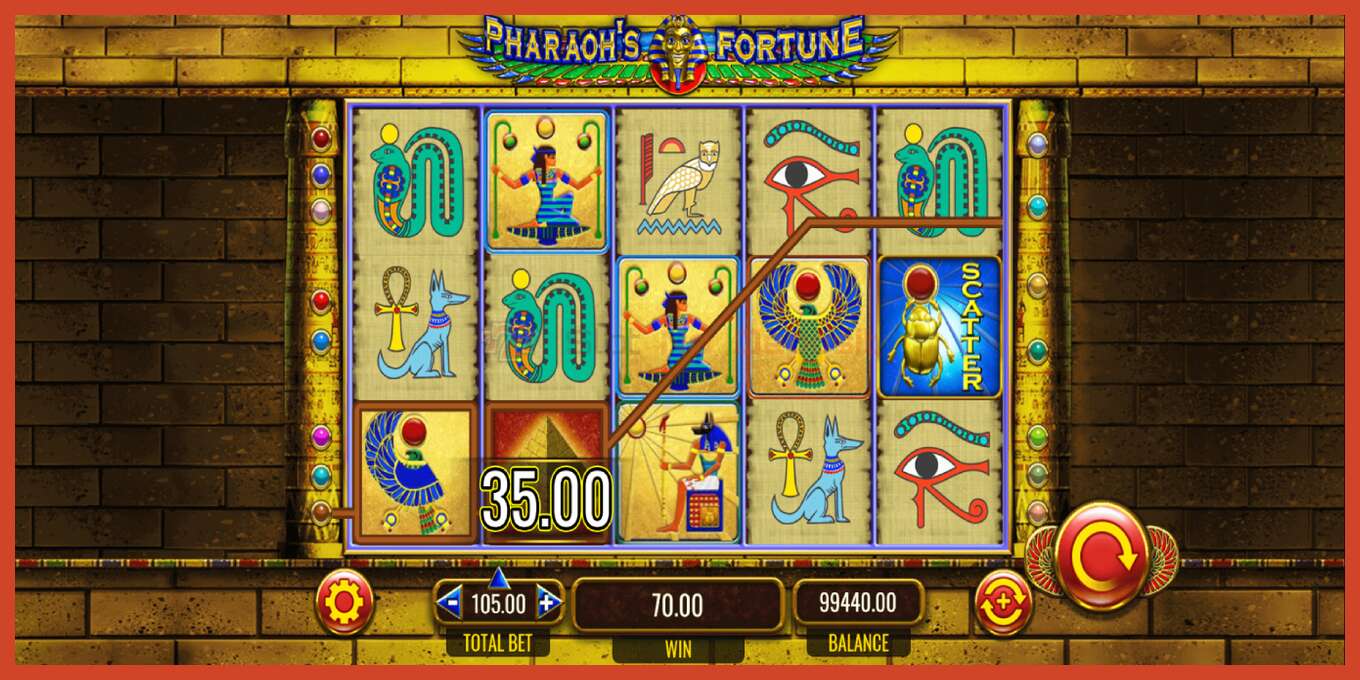 Slot ekran görüntüsü: Pharaohs Fortune depozit yoxdur, nömrə - 3