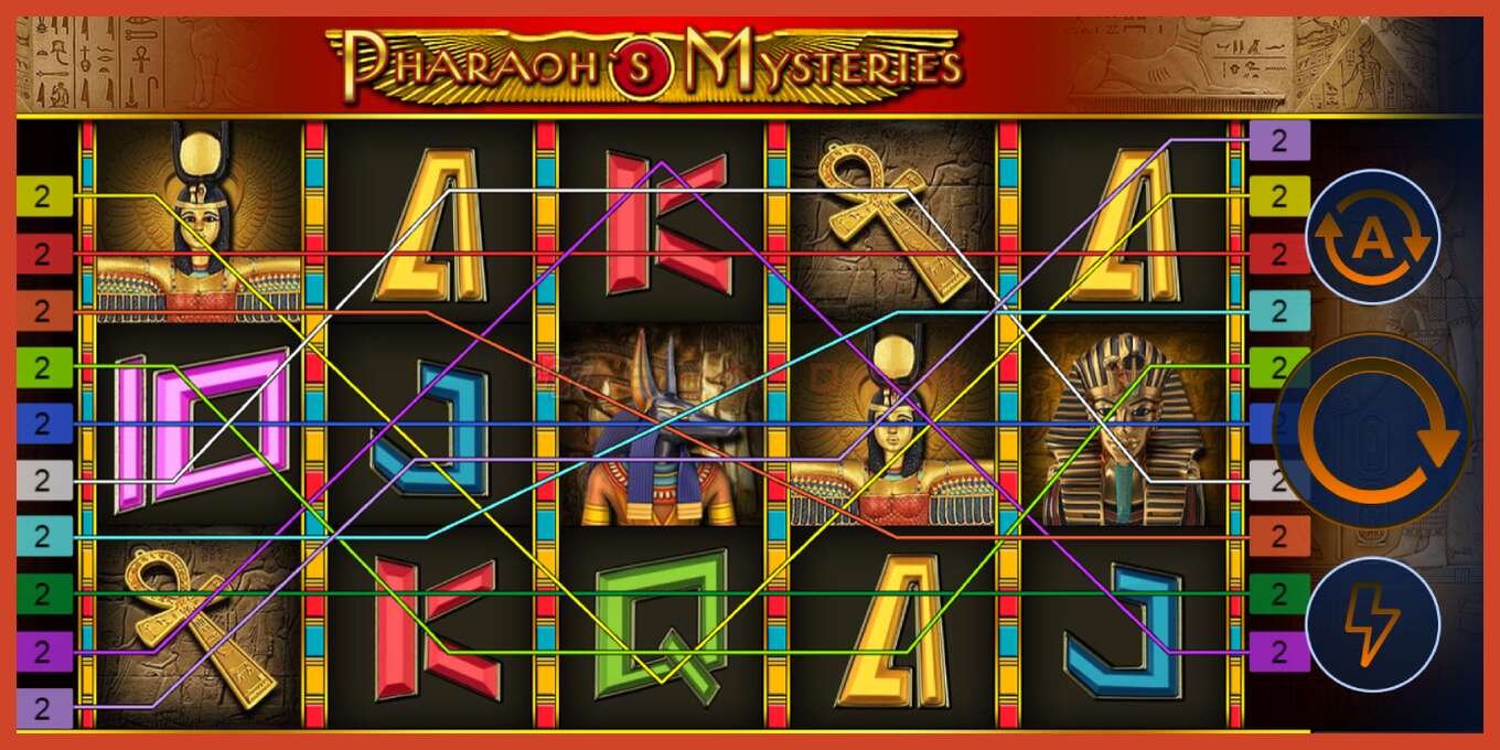 Slot screenshot: Pharaohs Mysteries no deposit, number - 1