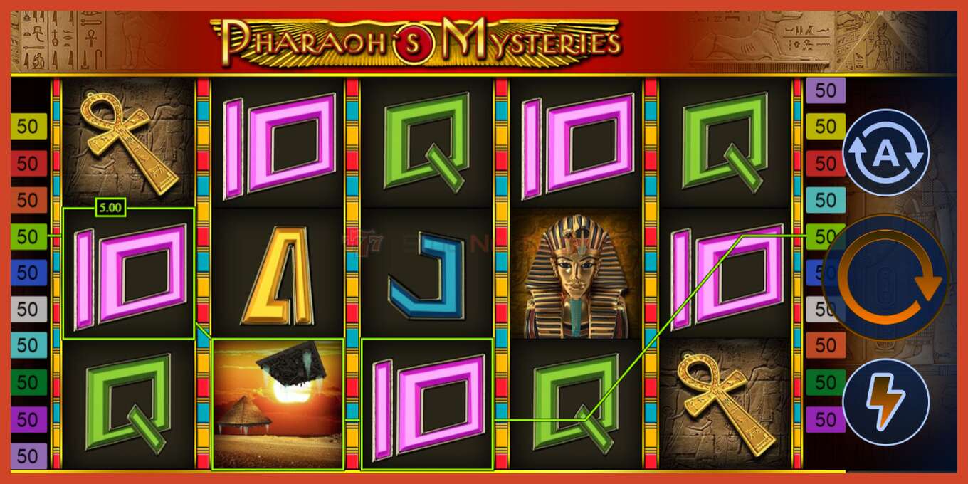 Slot screenshot: Pharaohs Mysteries no deposit, number - 2