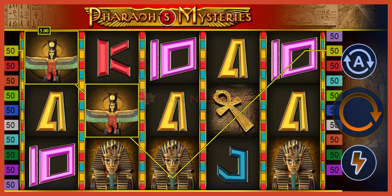 Slot screenshot: Pharaohs Mysteries no deposit, number - 3