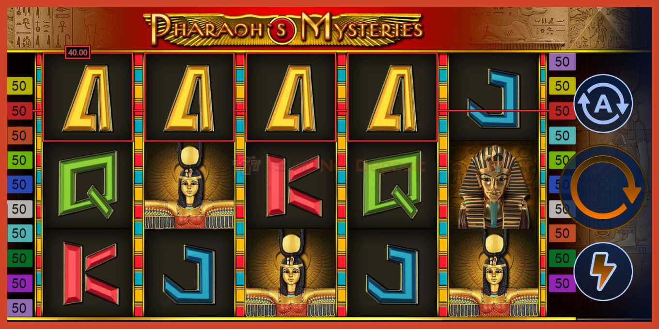 Slot screenshot: Pharaohs Mysteries no deposit, number - 4