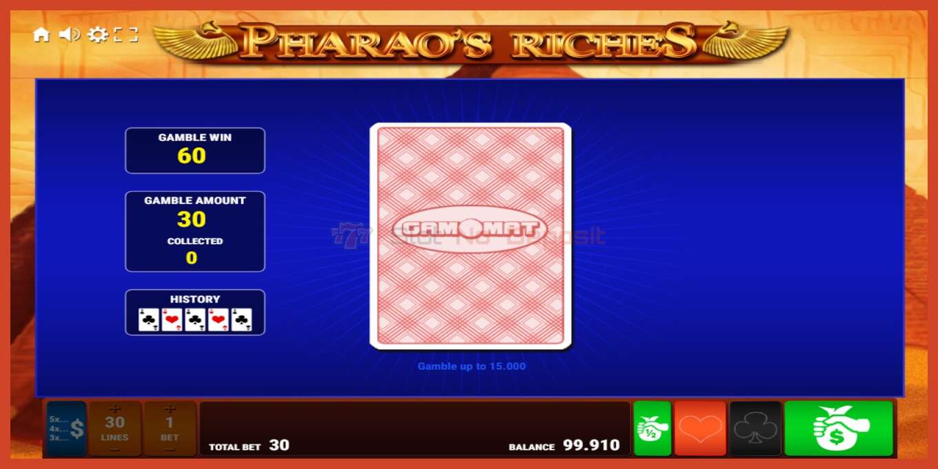 Slot screenshot: Pharaos Riches no deposit, number - 4