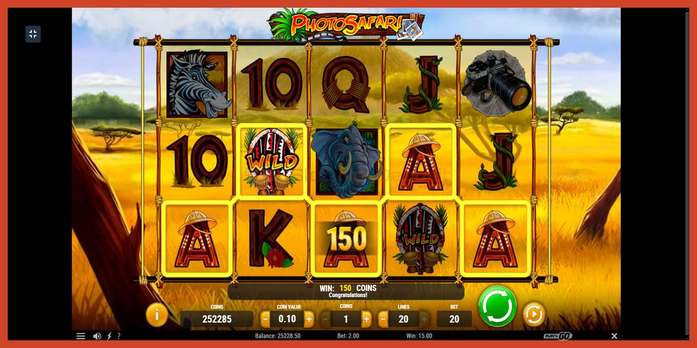 Slot screenshot: Photo Safari no deposit, number - 3