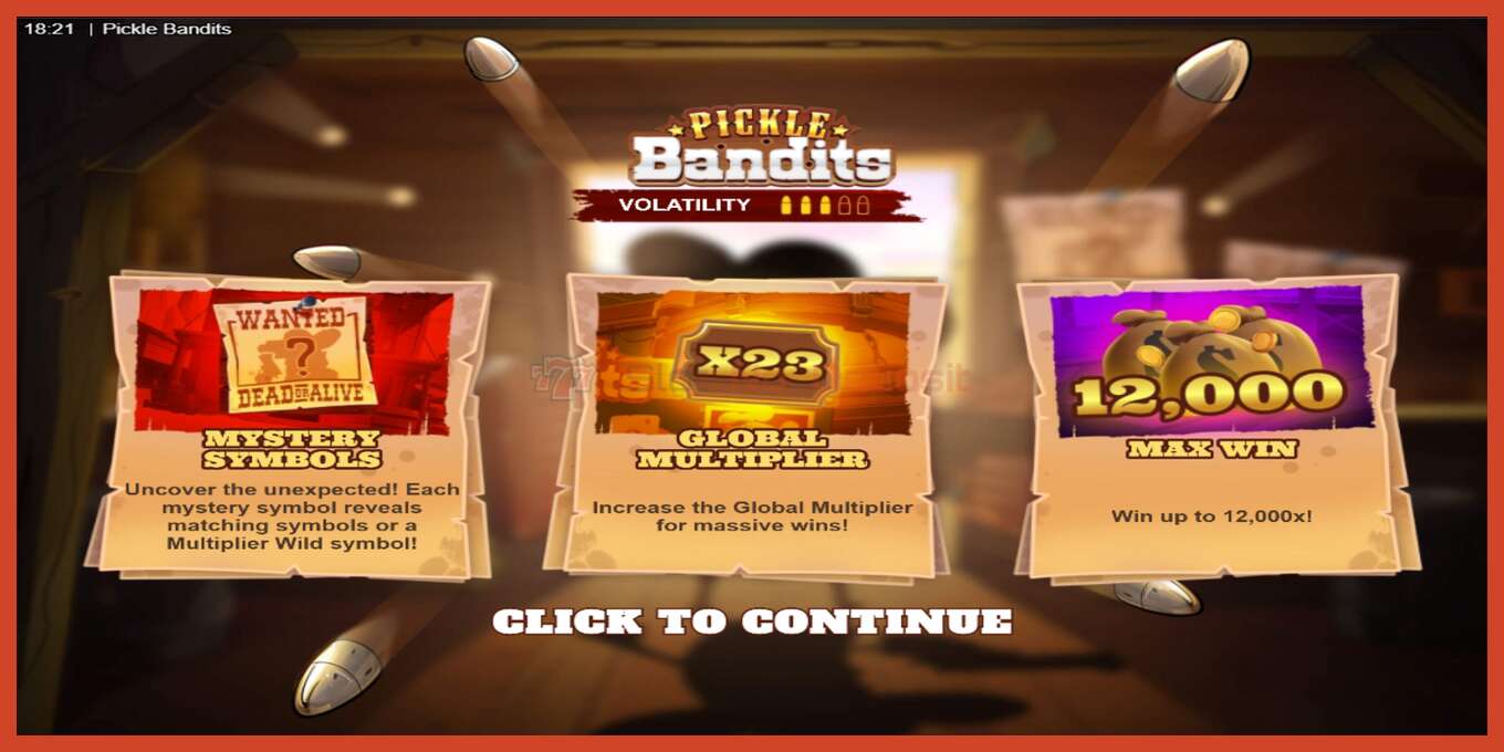 Slot screenshot: Pickle Bandits no deposit, number - 1