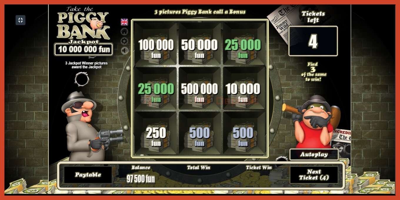 Slot screenshot: Piggy Bank no deposit, number - 3