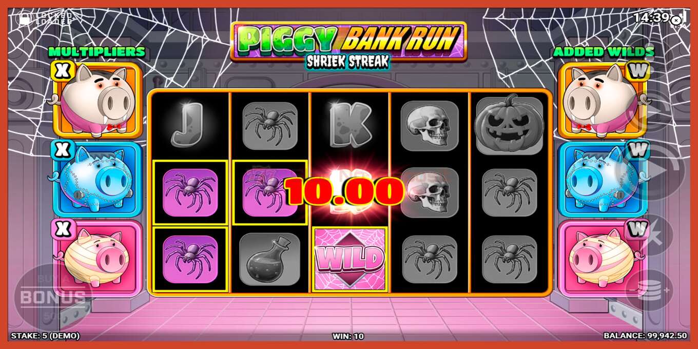 Slot screenshot: Piggy Bank Run - Shriek Streak no deposit, number - 4