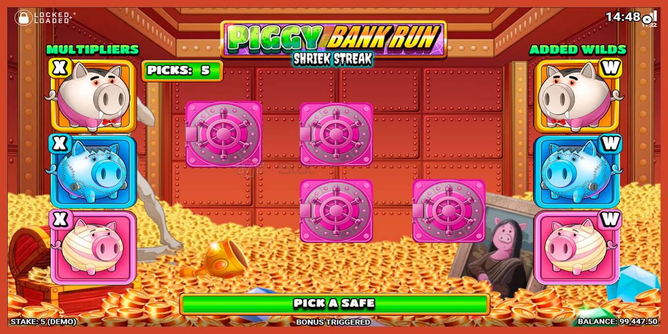 Slot screenshot: Piggy Bank Run - Shriek Streak no deposit, number - 5