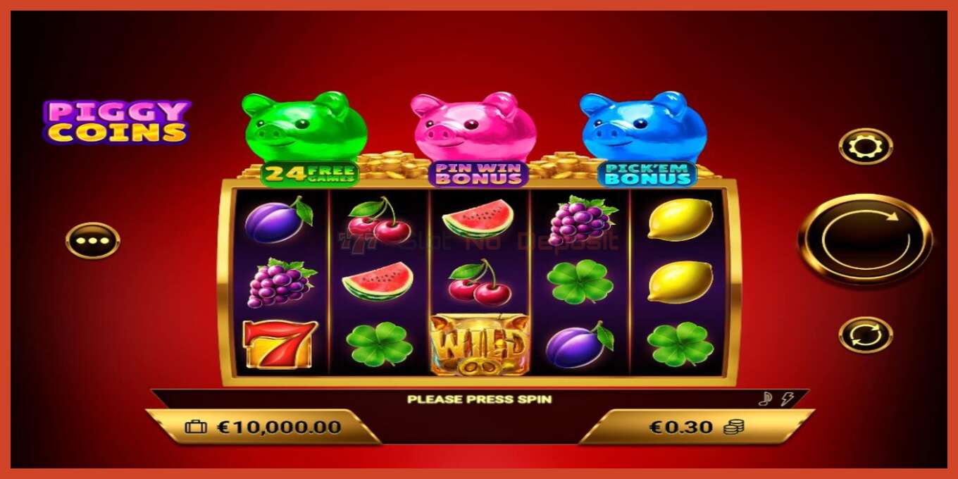 Slot screenshot: Piggy Coins bez depozita, broj - 1