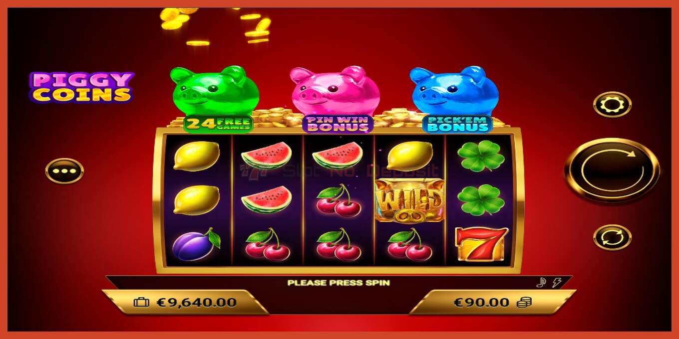 Slot screenshot: Piggy Coins bez depozita, broj - 2