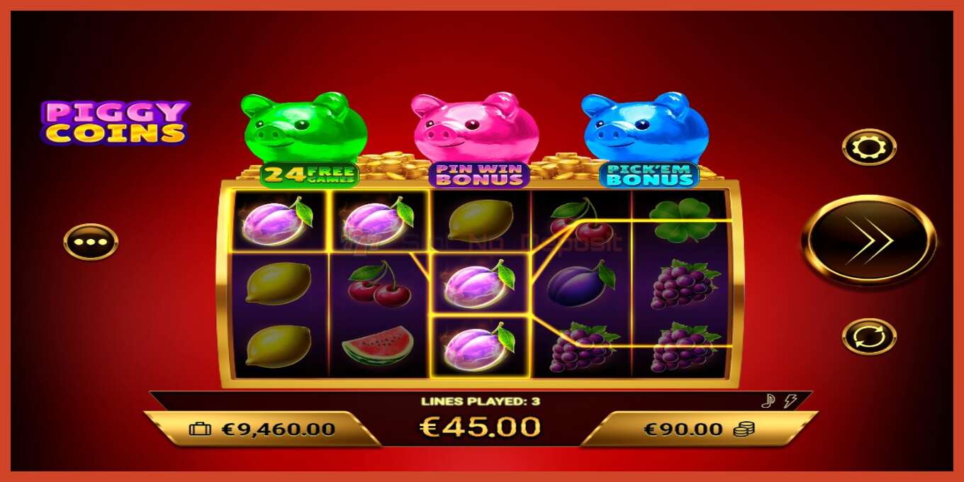 Slot screenshot: Piggy Coins bez depozita, broj - 3