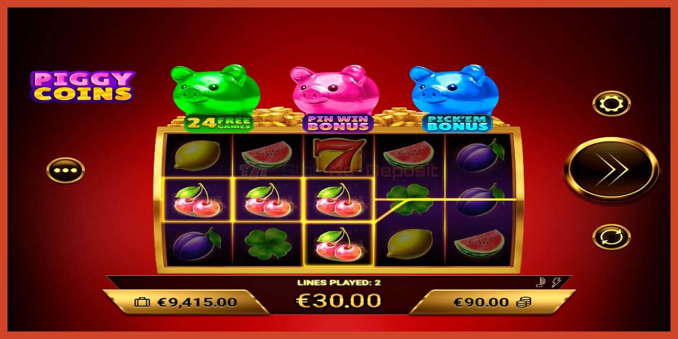 Slot screenshot: Piggy Coins bez depozita, broj - 4