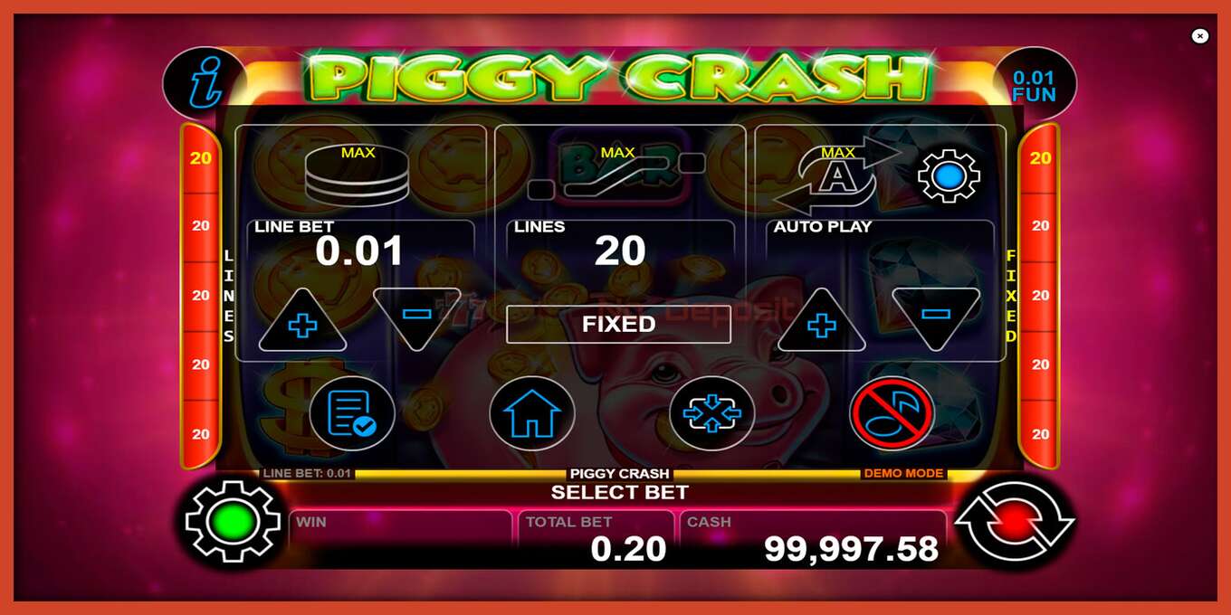 Slot screenshot: Piggy Crash no deposit, number - 5