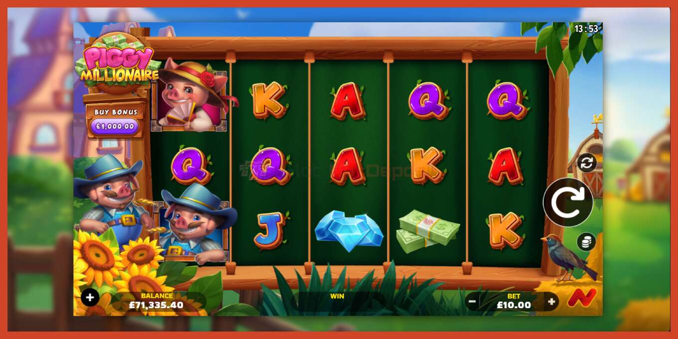 Slot screenshot: Piggy Millionaire no deposit, number - 2