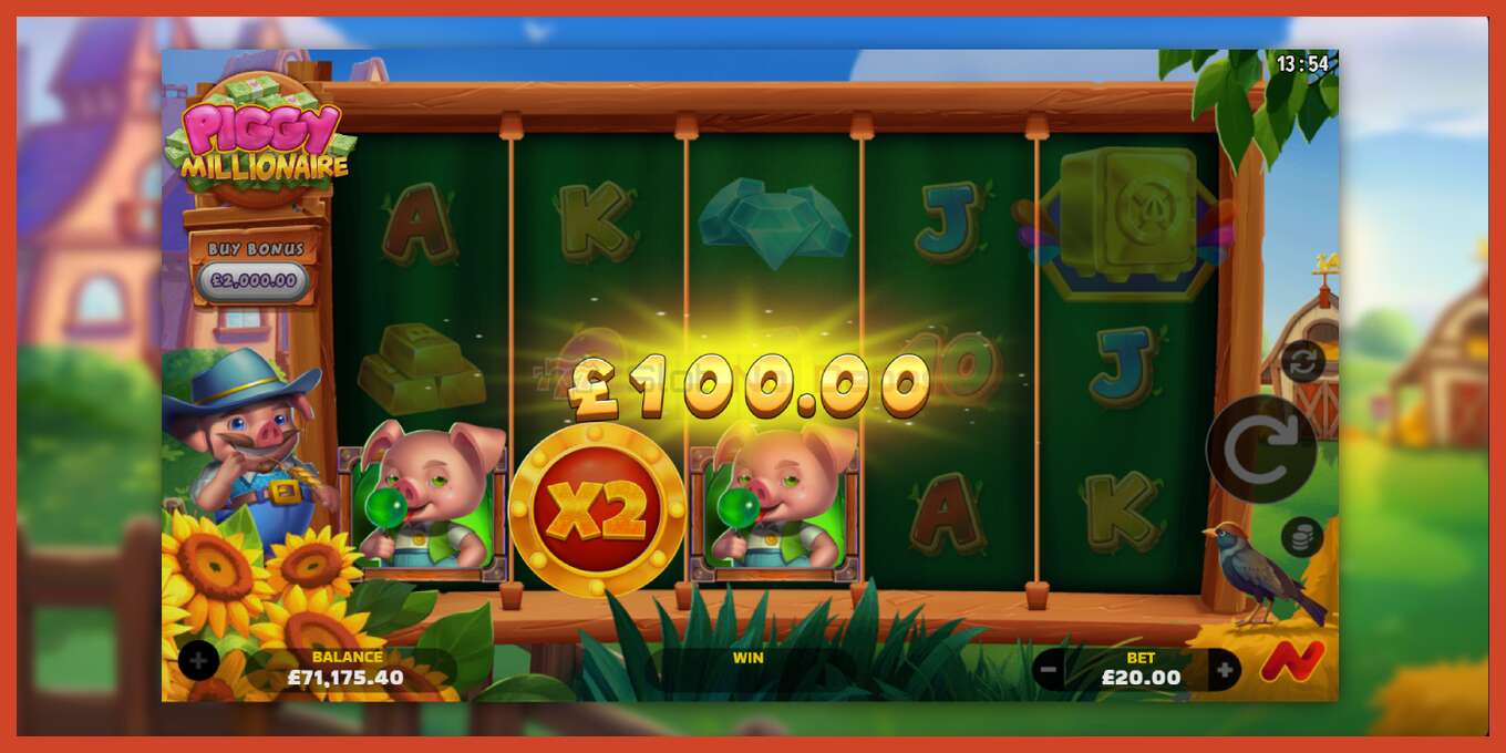 Slot screenshot: Piggy Millionaire no deposit, number - 3