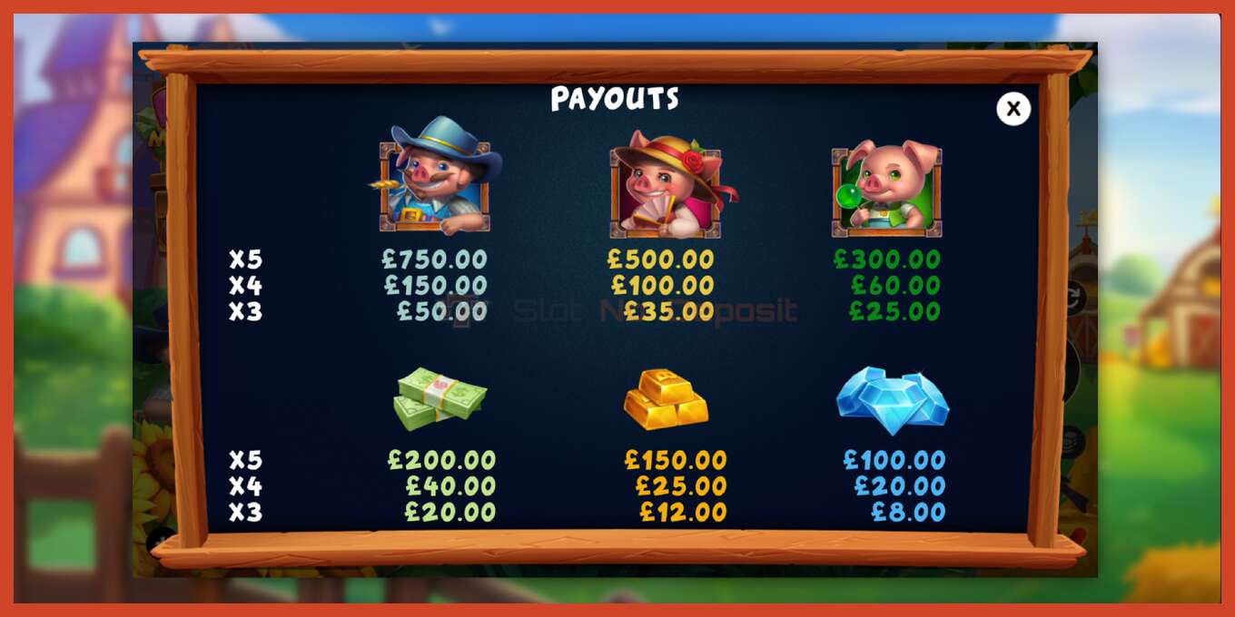 Slot screenshot: Piggy Millionaire no deposit, number - 6