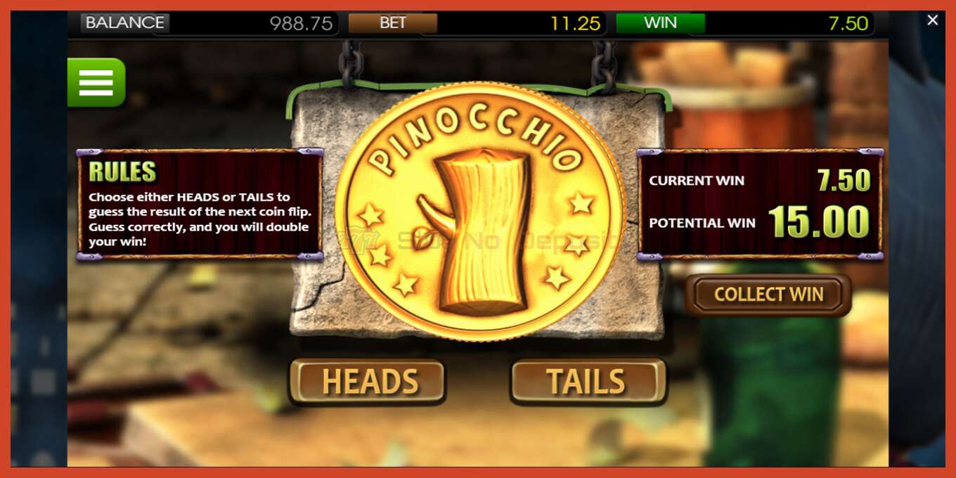 Slot skrinshoti: Pinocchio depozit yoq, raqam - 3