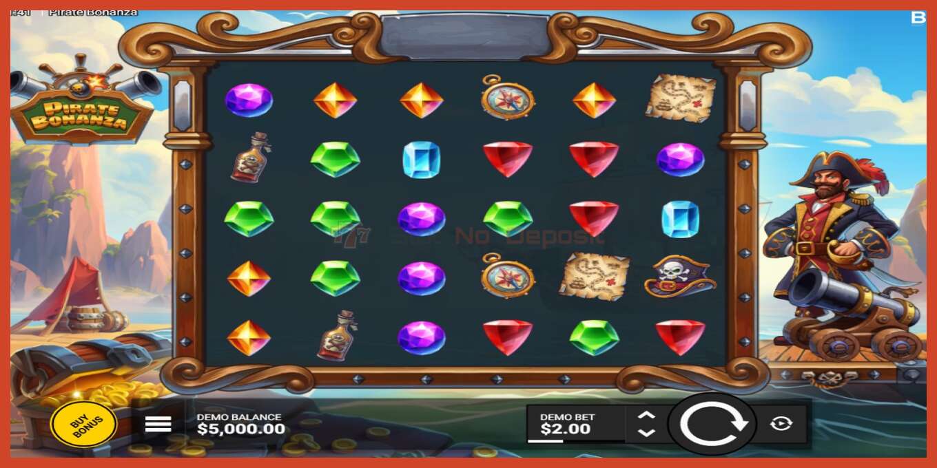 Slot screenshot: Pirate Bonanza no deposit, number - 1