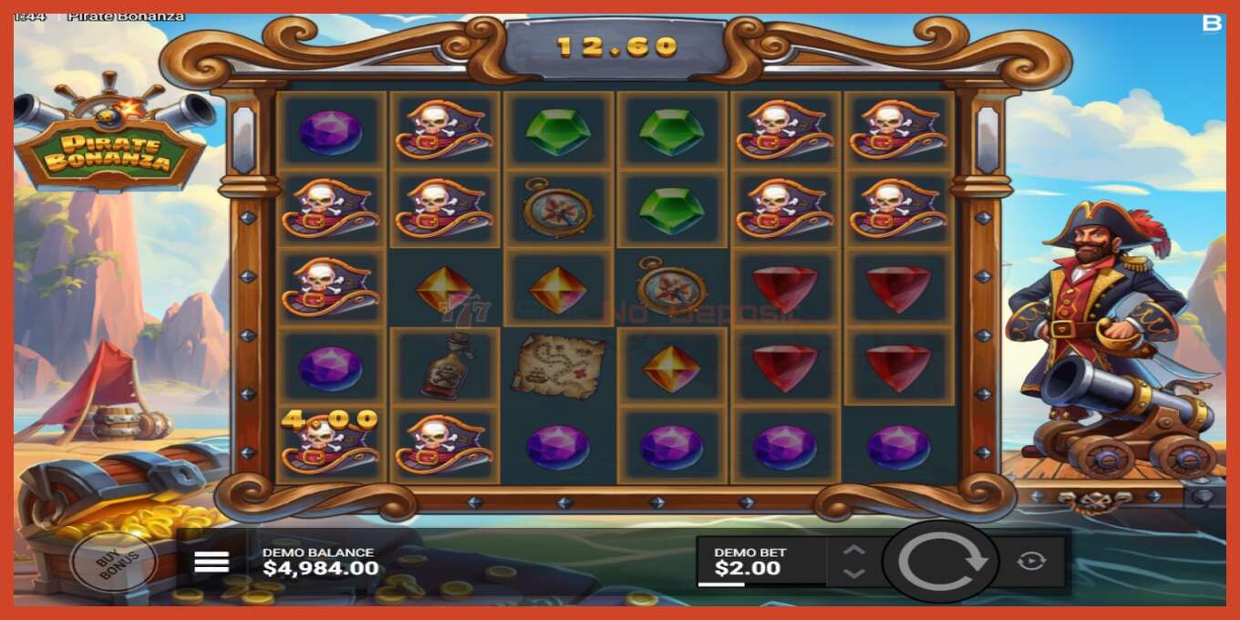 Slot screenshot: Pirate Bonanza no deposit, number - 3