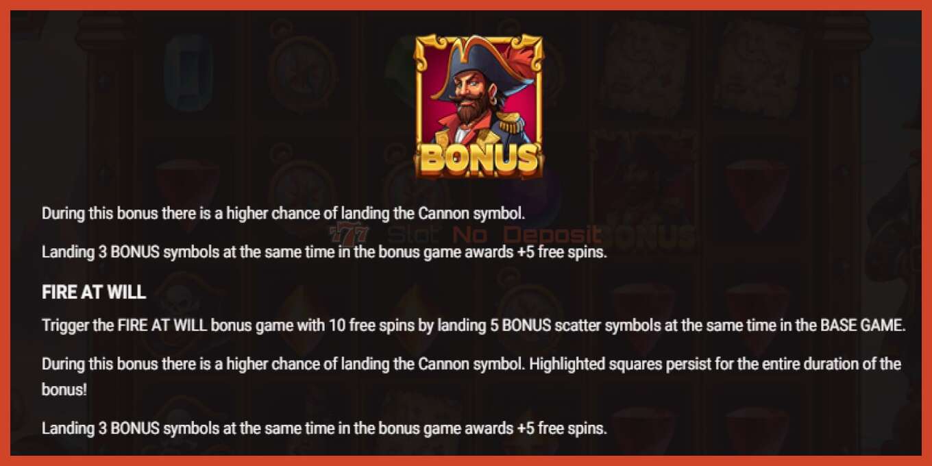 Slot screenshot: Pirate Bonanza no deposit, number - 6