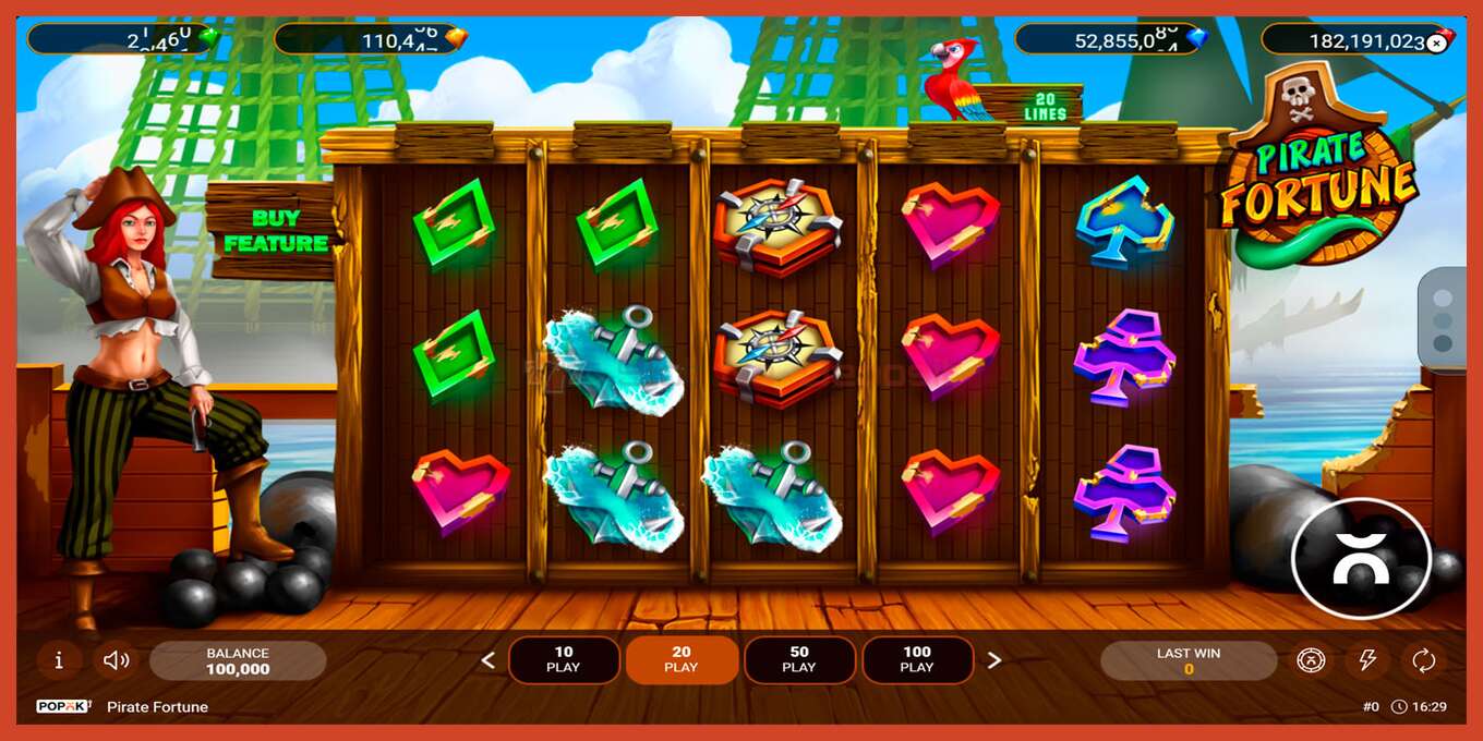 Slot screenshot: Pirate Fortune no deposit, number - 1