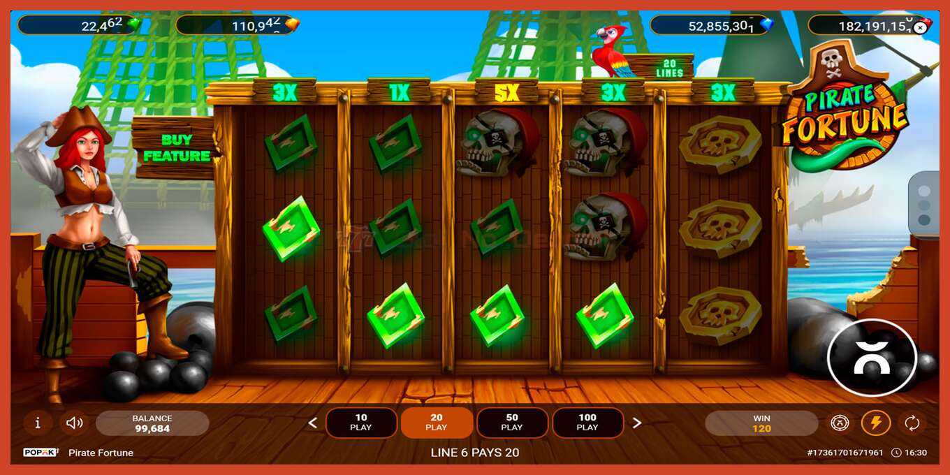 Slot screenshot: Pirate Fortune no deposit, number - 2