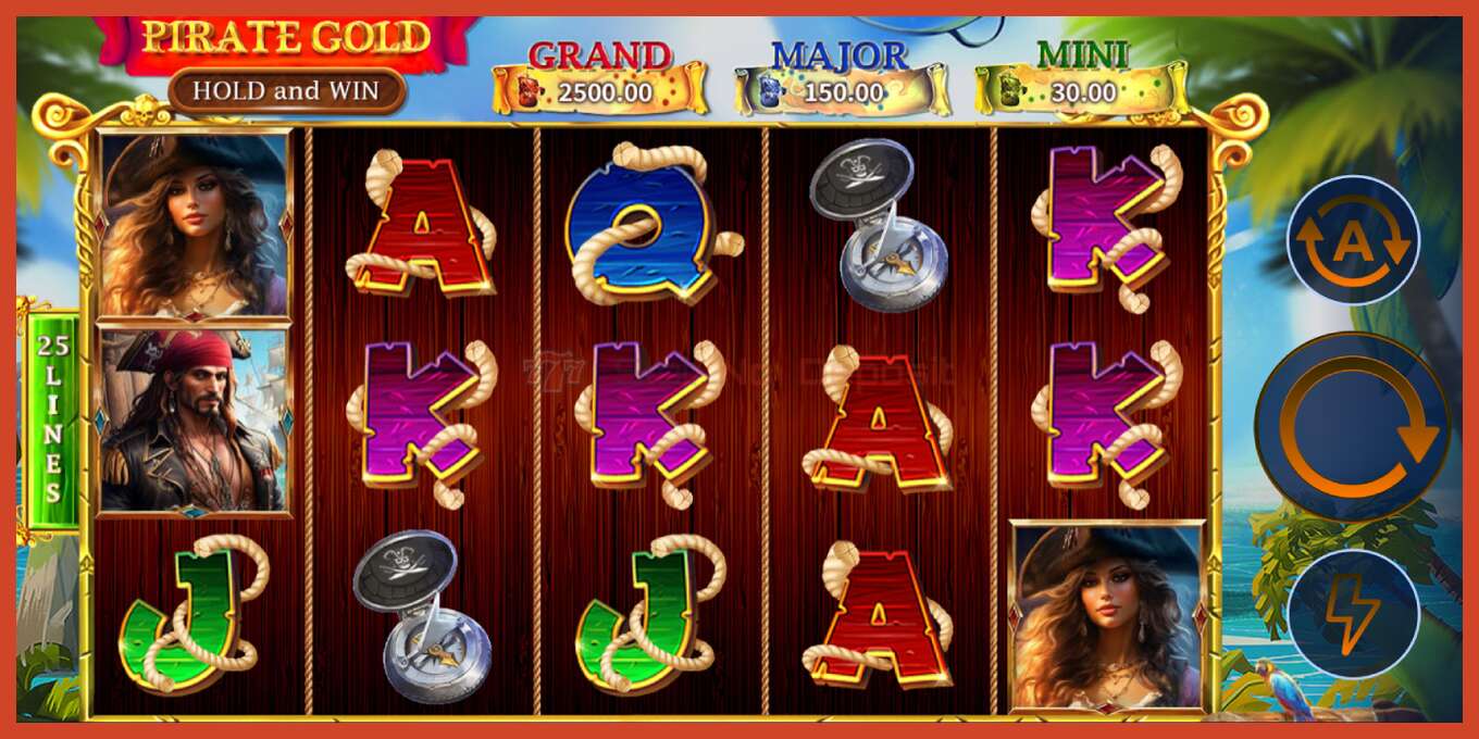 Slot screenshot: Pirate Gold Hold and Win bez depozita, broj - 2