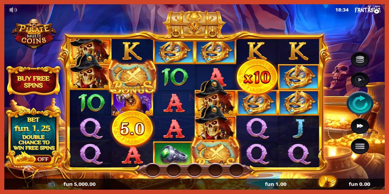 Tangkapan skrin slot: Pirate Multi Coins tiada deposit, nombor - 2