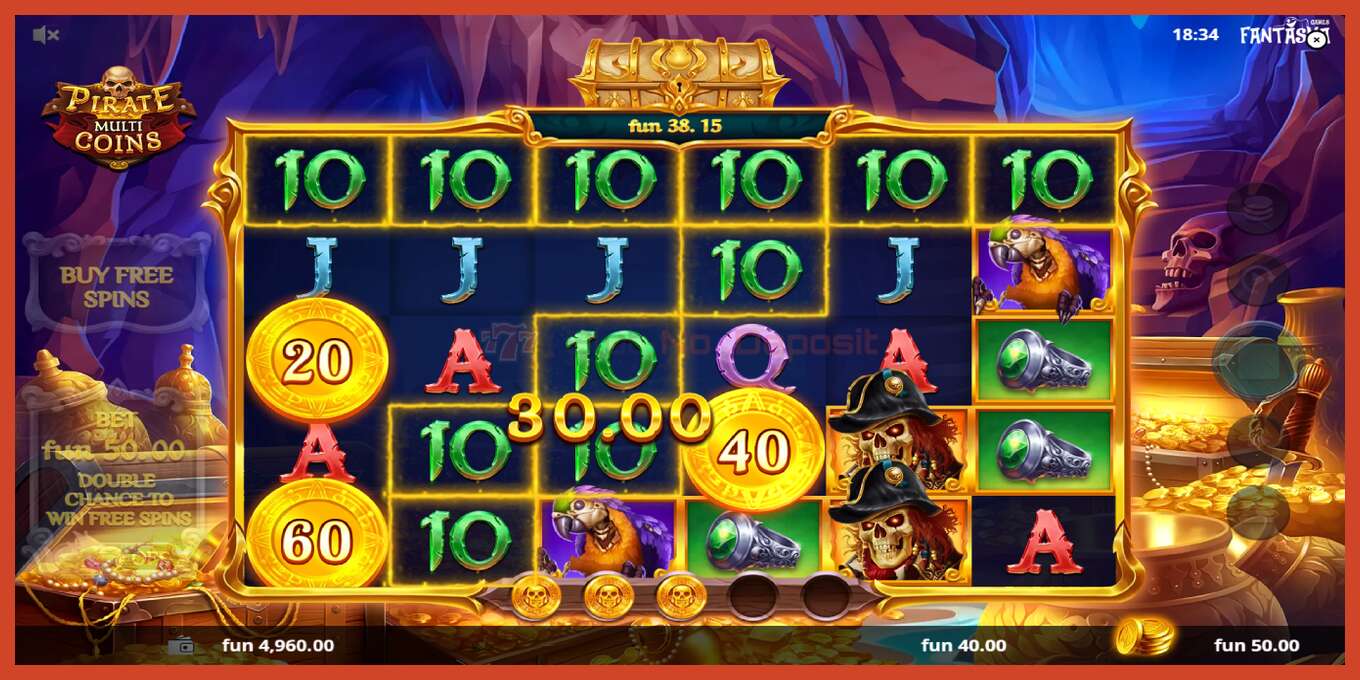 Tangkapan skrin slot: Pirate Multi Coins tiada deposit, nombor - 3