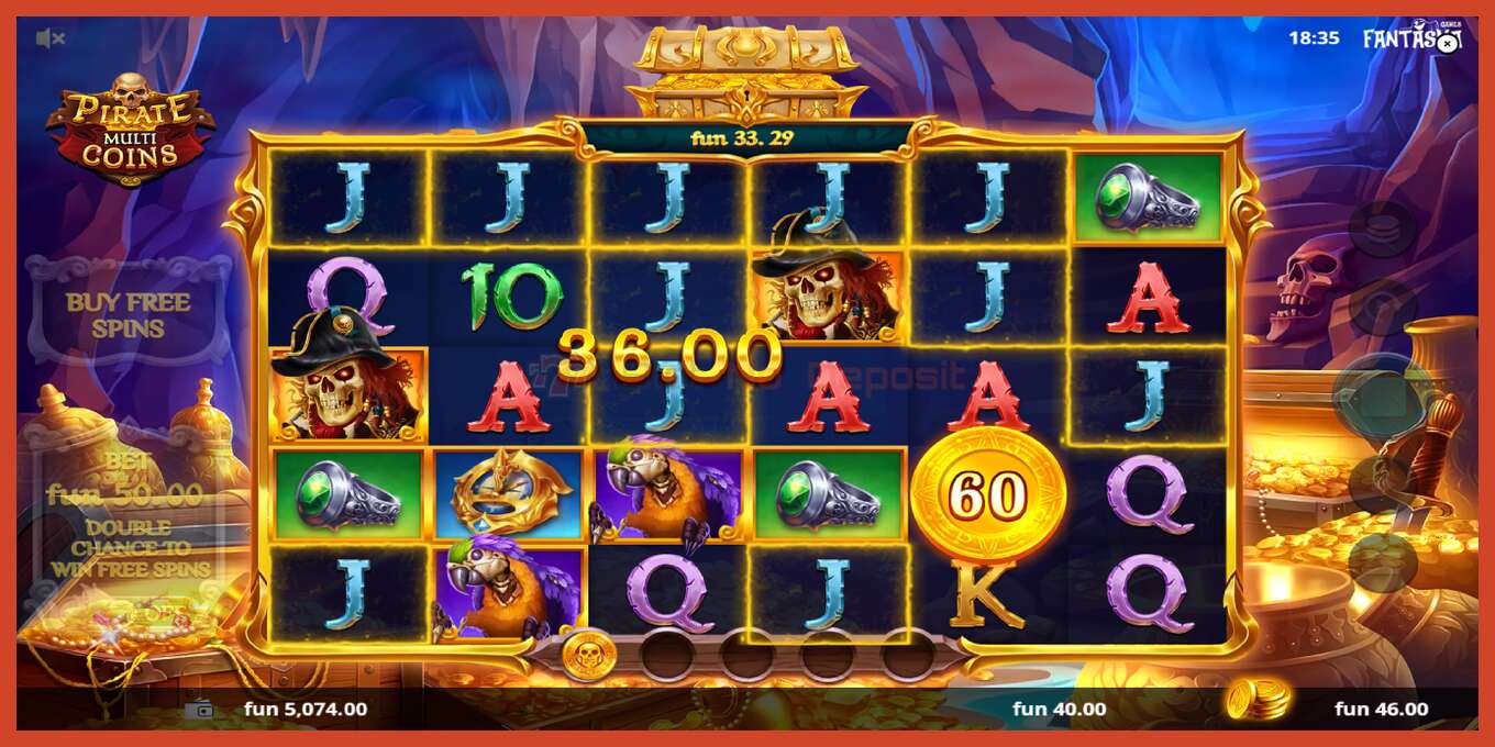 Tangkapan skrin slot: Pirate Multi Coins tiada deposit, nombor - 4