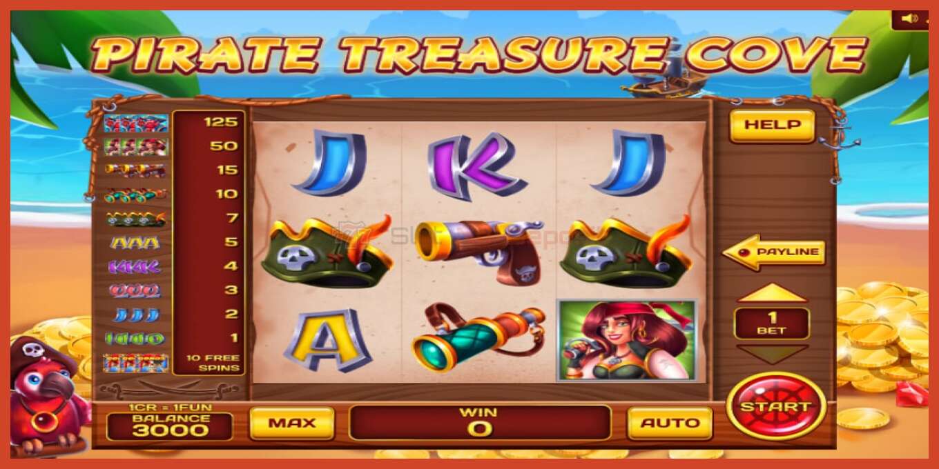 Slot screenshot: Pirate Treasure Cove Pull Tabs no deposit, number - 1