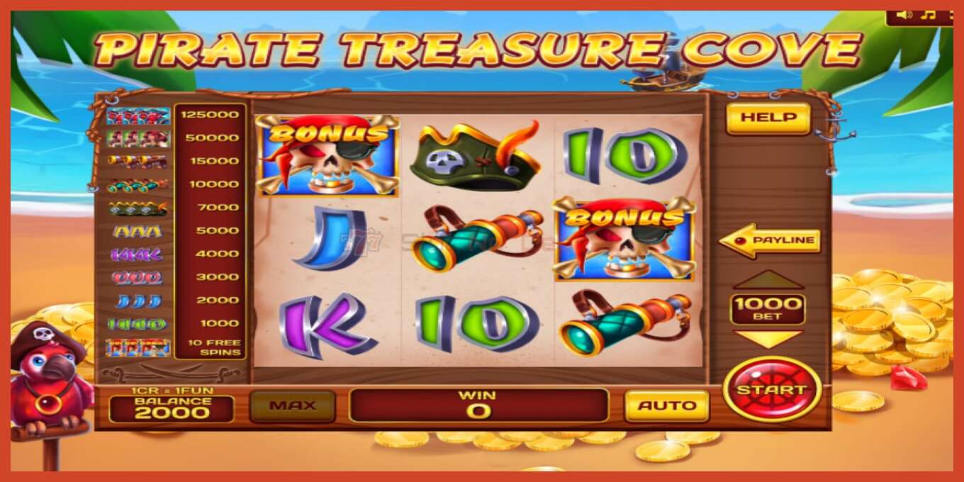 Slot screenshot: Pirate Treasure Cove Pull Tabs no deposit, number - 2