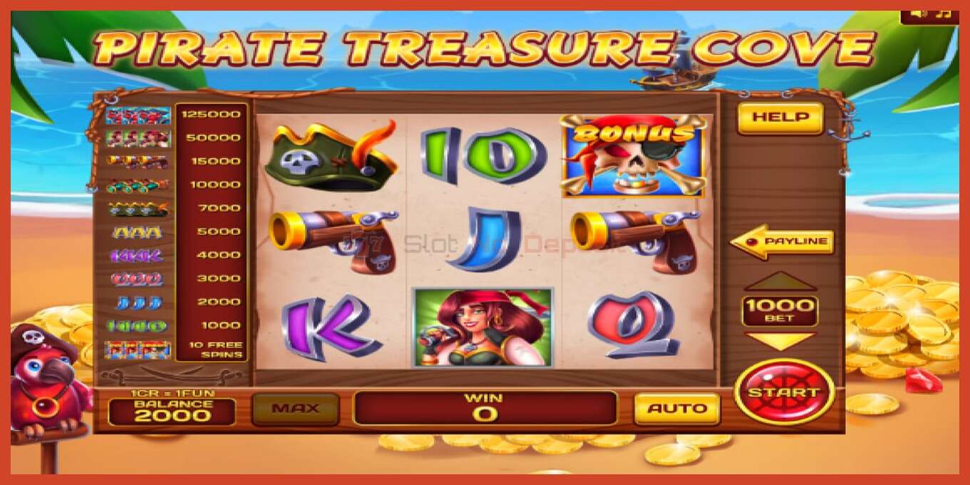 Slot screenshot: Pirate Treasure Cove Pull Tabs no deposit, number - 3