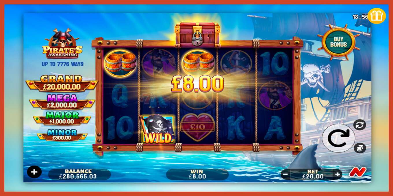 Slot screenshot: Pirates Awakening no deposit, number - 3